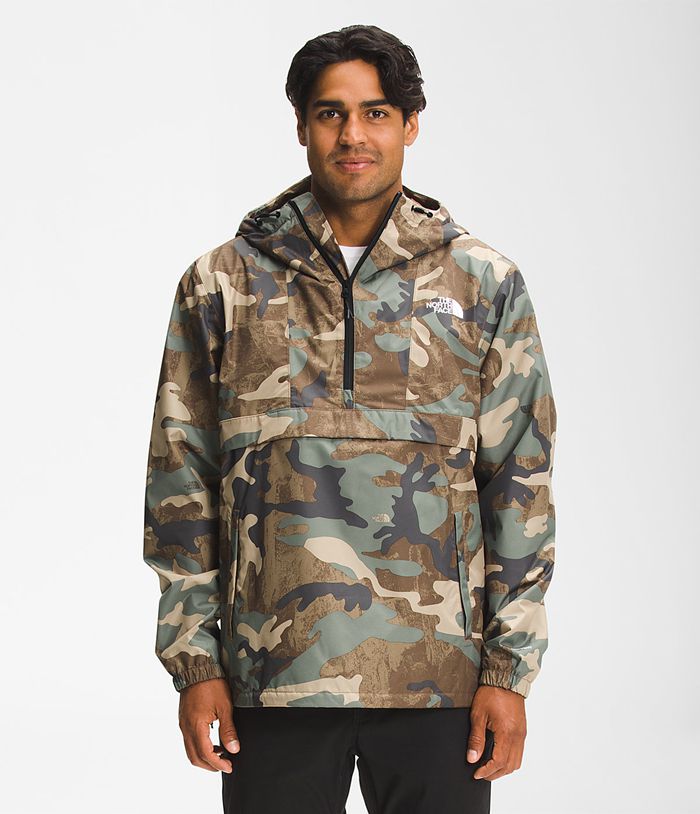 Casaca Impermeable The North Face Hombre Printed Antora Anorak Camuflaje - Peru 56437DZEG